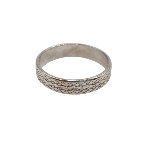 Bague 52 Bague alliance en or blanc 18 carats 58 Facettes #1914