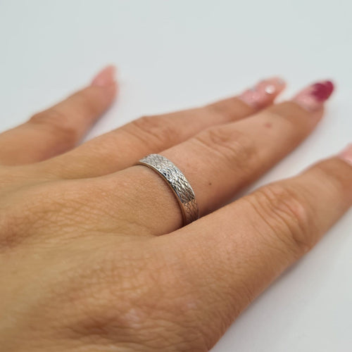 Bague 52 Bague alliance en or blanc 18 carats 58 Facettes #1914