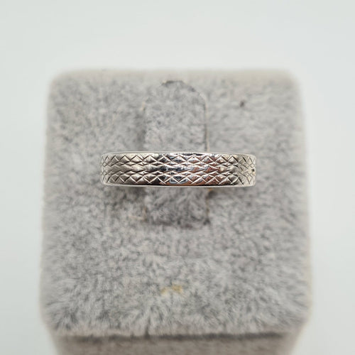 Bague 52 Bague alliance en or blanc 18 carats 58 Facettes #1914