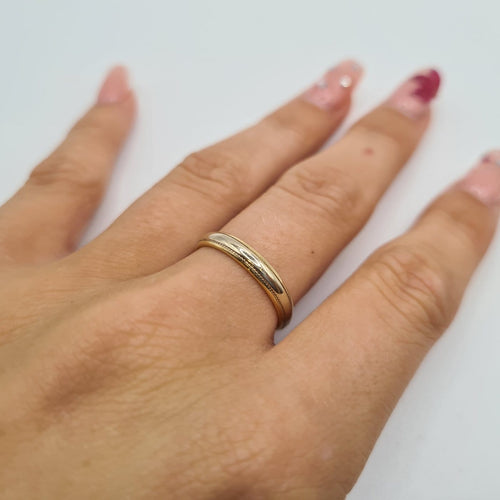 Bague 52 Bague alliance en or jaune 18 carats 58 Facettes #2222
