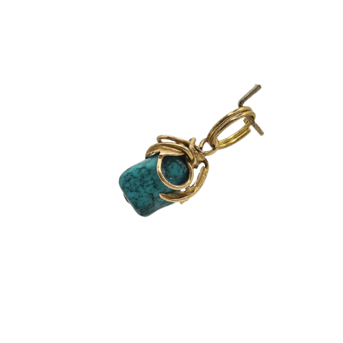 Pendentif Pendentif en or jaune 18 carats avec pierre bleue 58 Facettes #2307