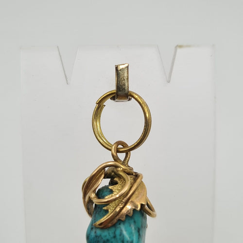 Pendentif Pendentif en or jaune 18 carats avec pierre bleue 58 Facettes #2307