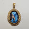 Pendentif Pendentif en or jaune 18 carats avec peinture en émail d’art 58 Facettes #2309