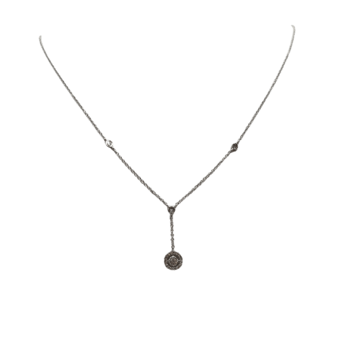Collier Collier chaîne en or blanc 18k avec diamants 58 Facettes #2404