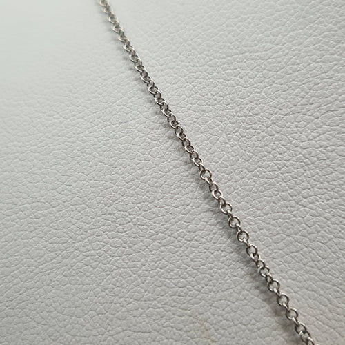 Collier Collier chaîne en or blanc 18k avec diamants 58 Facettes #2404