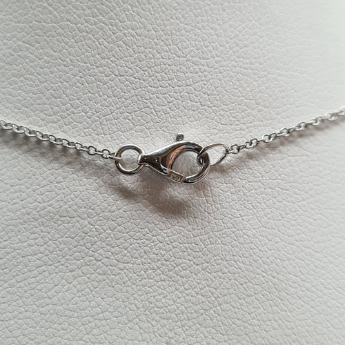 Collier Collier chaîne en or blanc 18k avec diamants 58 Facettes #2404