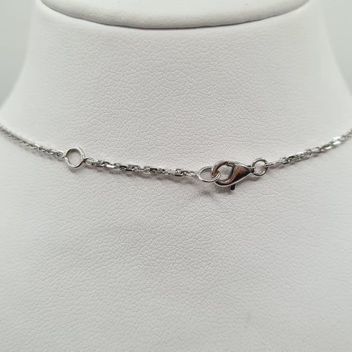Collier Collier cœur en or blanc 18k 58 Facettes #2417