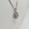 Collier Collier en or blanc 18 carats avec pendentif serti d’un diamant naturel 58 Facettes #2531 #2316