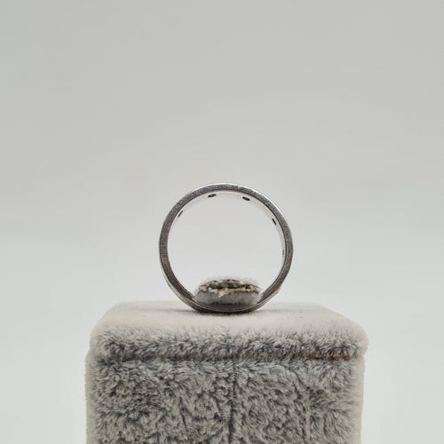 Bague 50 Bague alliance en or blanc 18 carats avec diamant 58 Facettes #2555