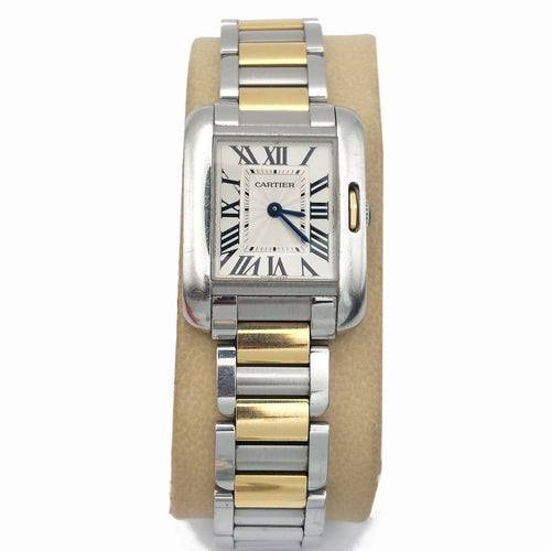 5 Montre Cartier Tank Anglaise petit modèle, acier et or jaune.jpg