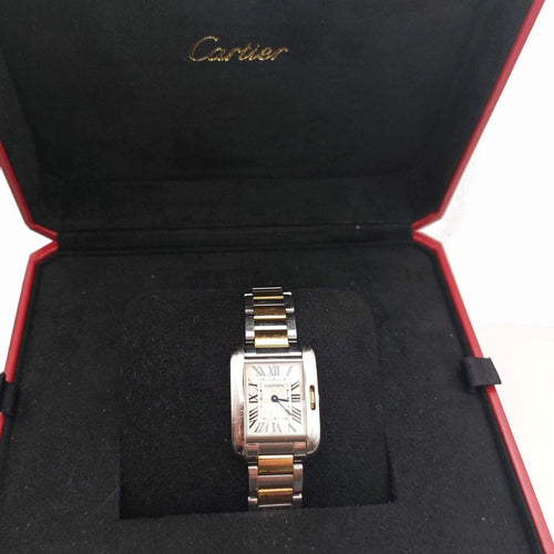 1 Montre Cartier Tank Anglaise petit modèle, acier et or jaune.jpg