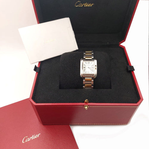 4 Montre Cartier Tank Anglaise petit modèle, acier et or jaune.jpg