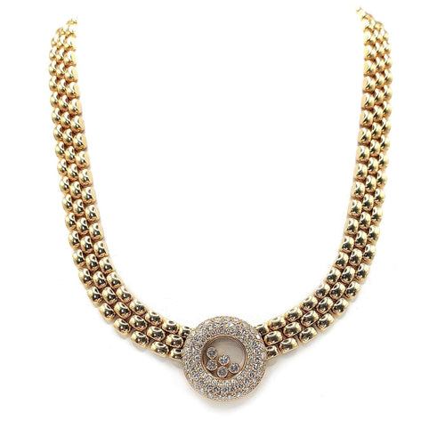 Collier Chopard - Collier Happy Diamonds en or jaune 18k avec diamants 58 Facettes 276