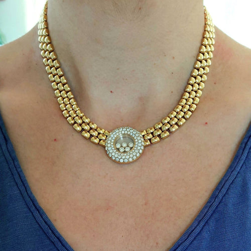 Collier Chopard - Collier Happy Diamonds en or jaune 18k avec diamants 58 Facettes 276
