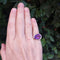 Bague 51 Bague en or blanc 18k, améthyste taille poire et diamants 58 Facettes 278