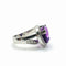 Bague 51 Bague en or blanc 18k, améthyste taille poire et diamants 58 Facettes 278