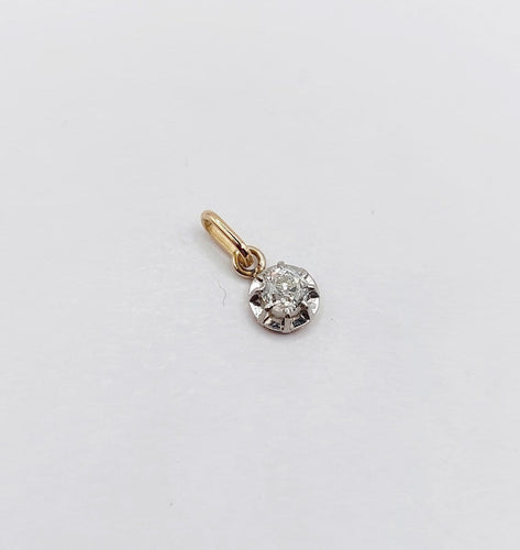 Pendentif Pendentif en or 18k et platine, diamant taille ancienne 0,30 ct, vers 1900 58 Facettes A07842