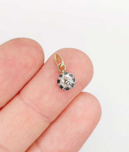 Pendentif Pendentif en or 18k et platine, diamant taille ancienne 0,30 ct, vers 1900 58 Facettes A07842