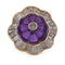 Bague 54 Bague en or jaune 18 carats, améthyste et diamants 58 Facettes AN636 (00429)