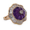 Bague 54 Bague en or jaune 18 carats, améthyste et diamants 58 Facettes AN636 (00429)
