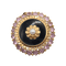 Broche Broche en or jaune 18 carats, saphirs violets, perle et onyx 58 Facettes #2223