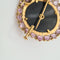Broche Broche en or jaune 18 carats, saphirs violets, perle et onyx 58 Facettes #2223