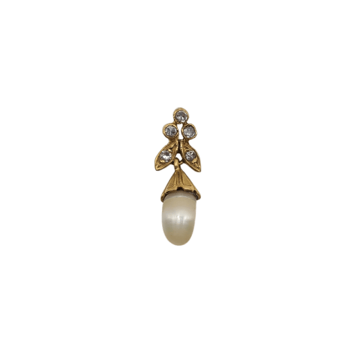 Pendentif Pendentif en or jaune 18 carats serti d’une perle 58 Facettes #2807