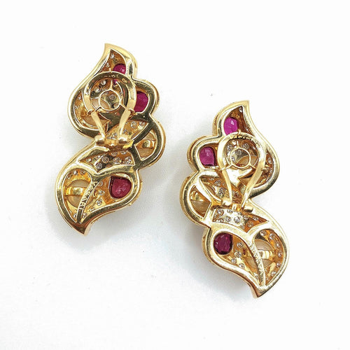 Boucles d'oreilles Vasari - Clips d’oreilles « Nuages » en or jaune 18k, années 1980 58 Facettes 273