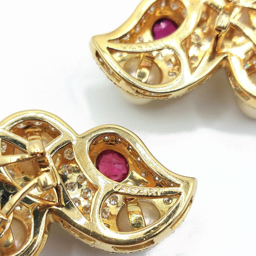 Boucles d'oreilles Vasari - Clips d’oreilles « Nuages » en or jaune 18k, années 1980 58 Facettes 273