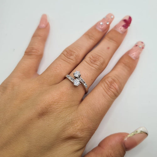 Bague 53 Bague en or blanc 18k 58 Facettes #2845