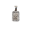 Pendentif Pendentif rectangulaire en or blanc 18 carats 58 Facettes #2848