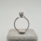 Bague 57 Bague solitaire en or blanc 18k avec diamant taille brillant 0,90 ct 58 Facettes #2880
