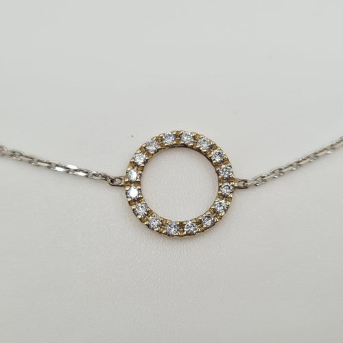 Bracelet Bracelet rond en or blanc 18 carats avec diamants 58 Facettes #2918