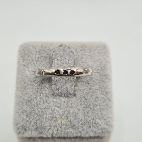 Bague 51.5 Bague alliance en or blanc 18 carats avec diamant 58 Facettes #2956