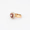 Bague en or jaune 750/1000, diamants pavés et 4 rubis navette 58 Facettes Bague