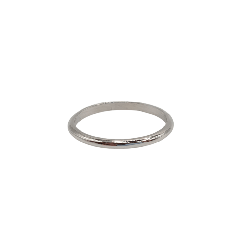 Bague 57 Bague alliance en or blanc 18 carats 58 Facettes #3126