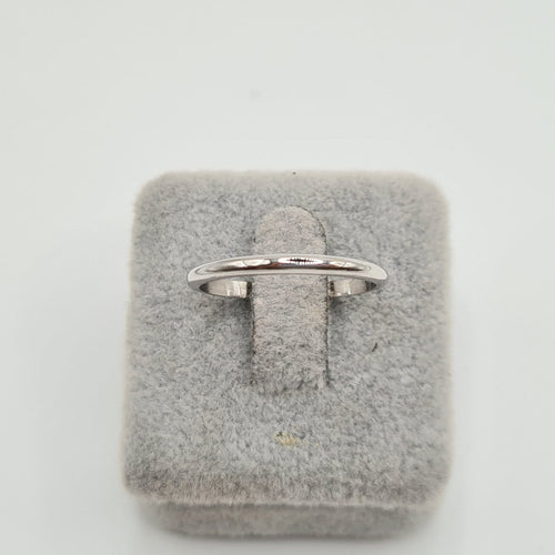 Bague 57 Bague alliance en or blanc 18 carats 58 Facettes #3126