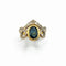 Bague 50 Bague « Diadème » en or jaune et gris 18k, saphir et diamants 58 Facettes 274