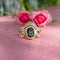 Bague 50 Bague « Diadème » en or jaune et gris 18k, saphir et diamants 58 Facettes 274