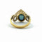 Bague 50 Bague « Diadème » en or jaune et gris 18k, saphir et diamants 58 Facettes 274