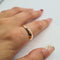 Bague 57.5 Alliance en or rose 18 carats 58 Facettes #3132