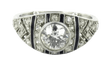 Bague 49 Bague en or et platine 950 avec diamants 58 Facettes Bague