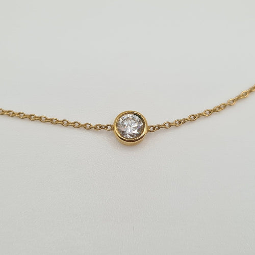 Bracelet Bracelet chaîne en or jaune 18k avec diamant 58 Facettes #3187