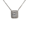 Collier Collier en or blanc 18 carats avec diamant taille émeraude 58 Facettes #3271