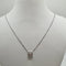 Collier Collier en or blanc 18 carats avec diamant taille émeraude 58 Facettes #3271