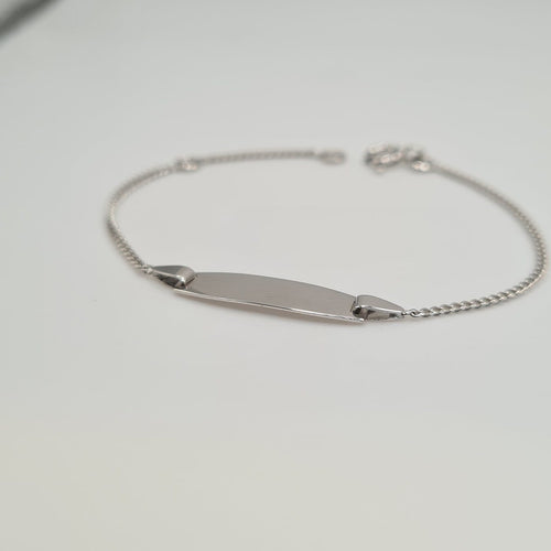 Bracelet Gourmette en or blanc 18 carats 58 Facettes #3280