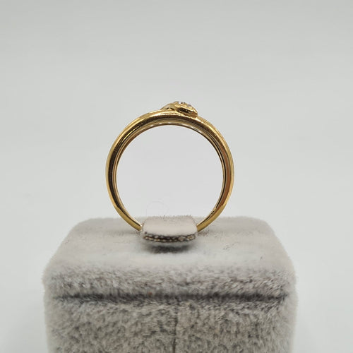 Bague 55 Bague en or jaune 18k avec saphir 58 Facettes #3371