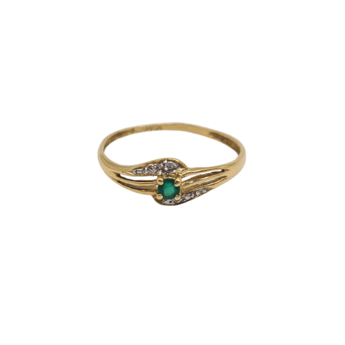 Bague 54 Bague en or jaune 18k avec diamant 58 Facettes #3413