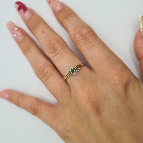 Bague 54 Bague en or jaune 18k avec diamant 58 Facettes #3413