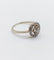 Bague 54.5 Bague cible Art déco en or 18k et platine, diamants taille brillant et rose 58 Facettes A07862